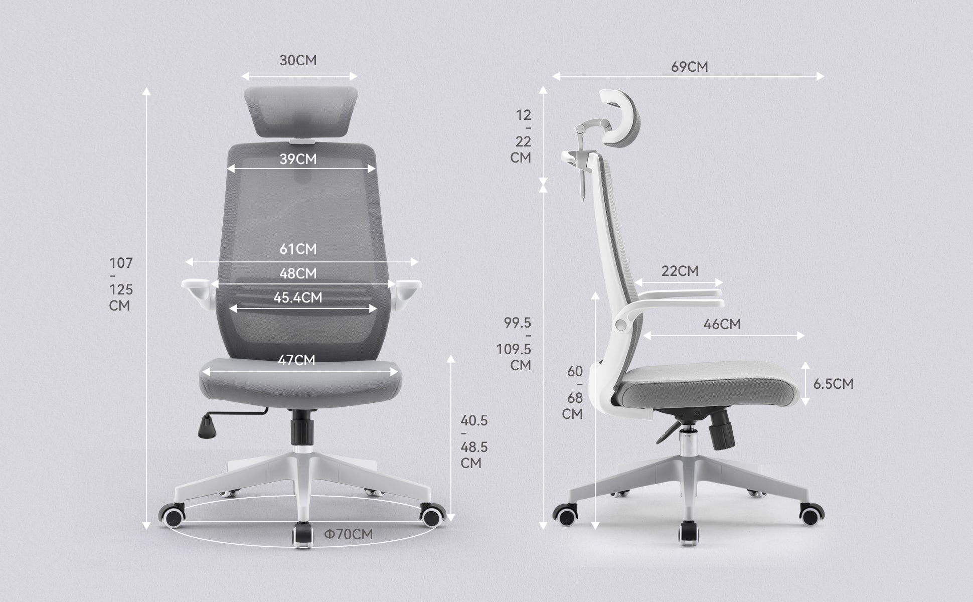 Guía de instalación de la silla de oficina con respaldo alto SIHOO M18-M156