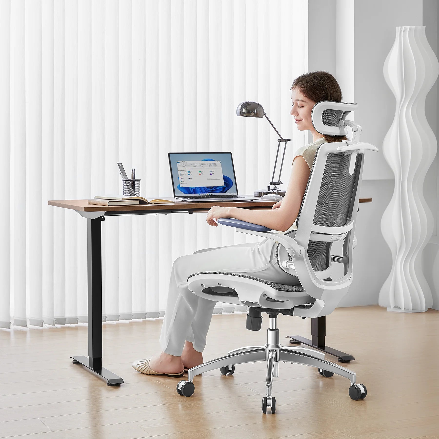 (NEW) Sihoo M59AS Ergonomic Office Chair with Dual-Section Backrest & 3D Flip-up Armrests