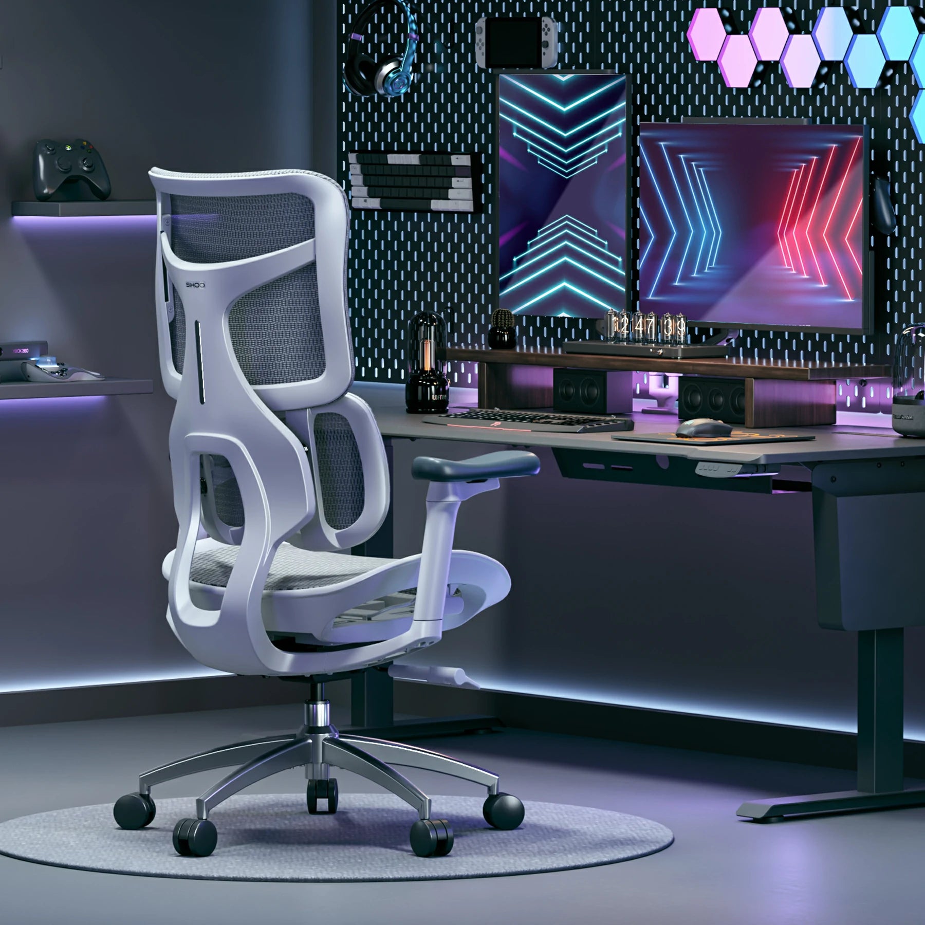 SIHOO Chaise de bureau ergonomique rotative à 360 °, avec support lombaire  - Le CrocoDeal