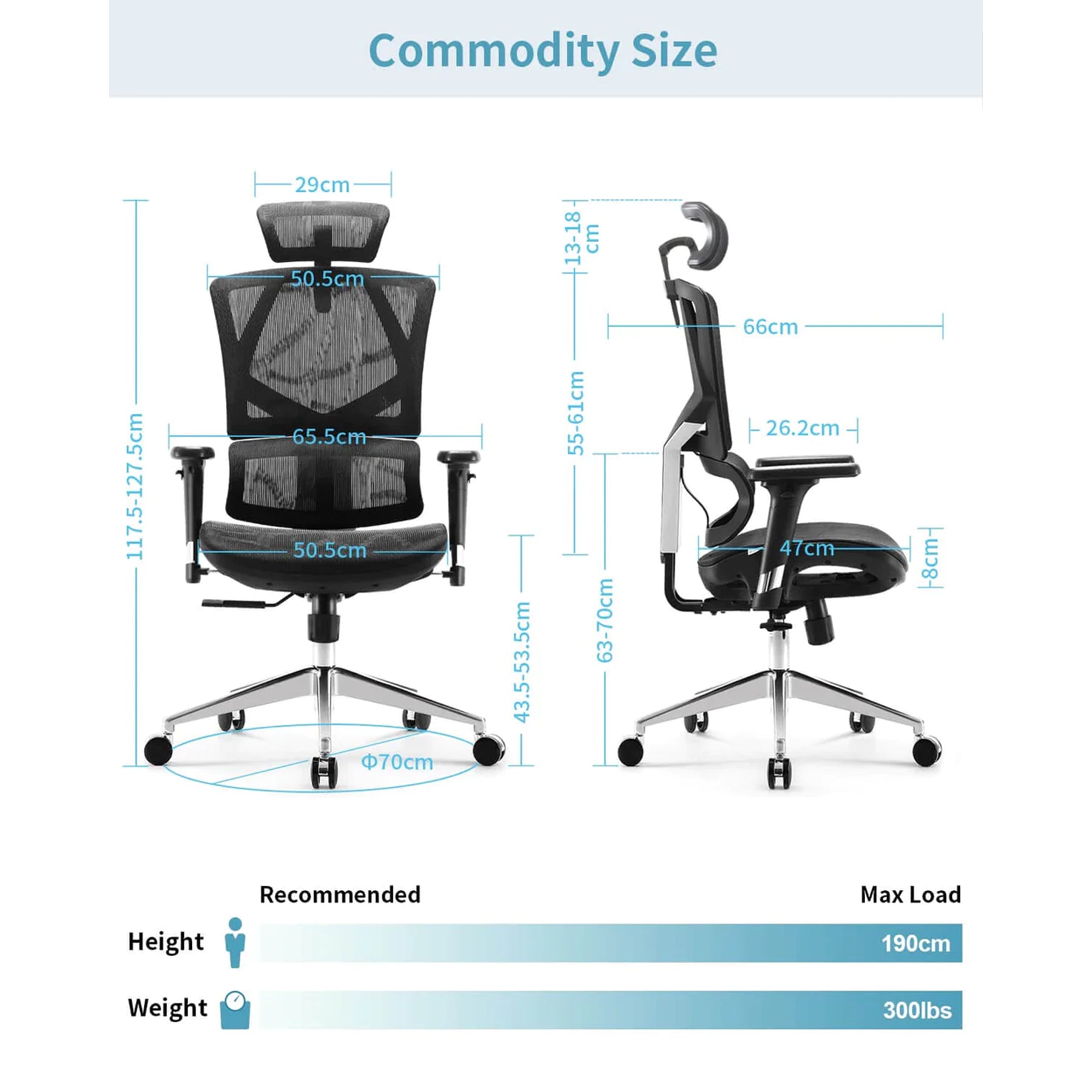 Chaise de bureau ergonomique Sihoo M90C avec support lombaire dynamique