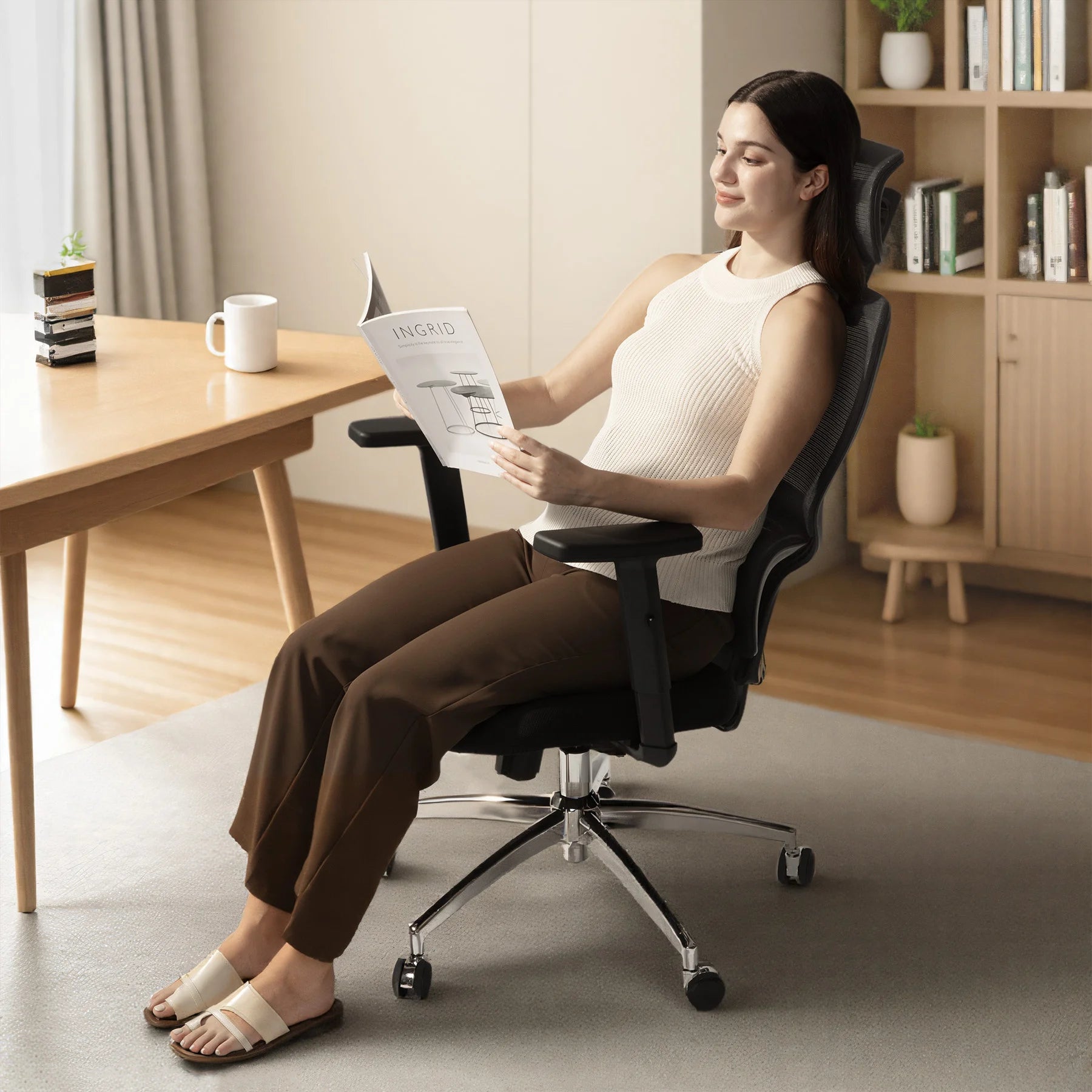Sihoo M56C Ergonomic Office Chair with Ultra-Wide Dual-Section Backrest