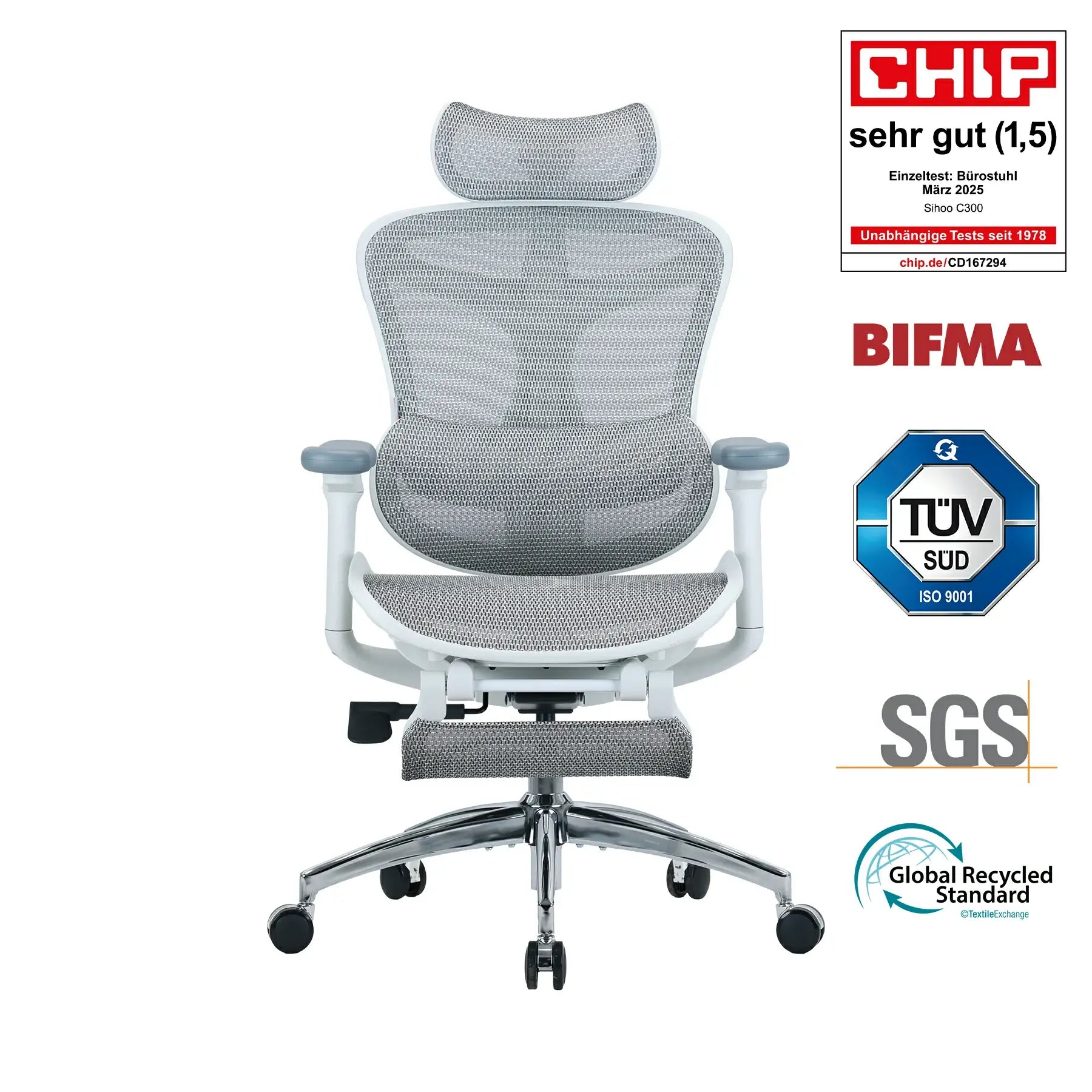 Sihoo Doro C300 Ergonomic Office Chair With Footrest