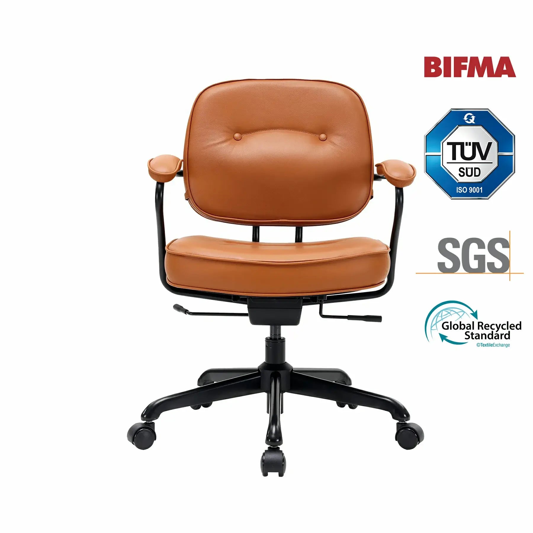 <tc>chaise en cuir de luxe du milieu du siècle Sihoo L3</tc>