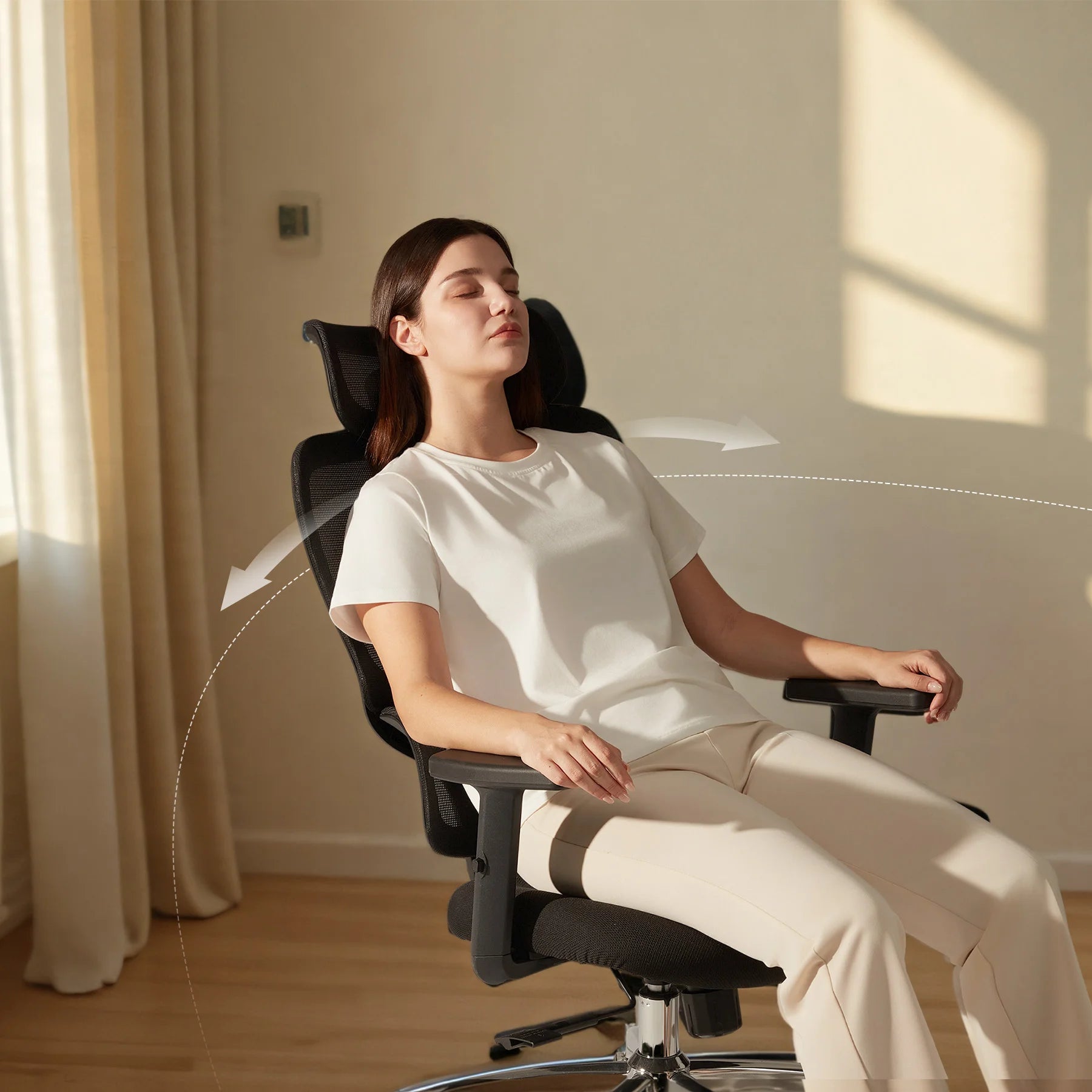 Sihoo M56C Ergonomic Office Chair with Ultra-Wide Dual-Section Backrest