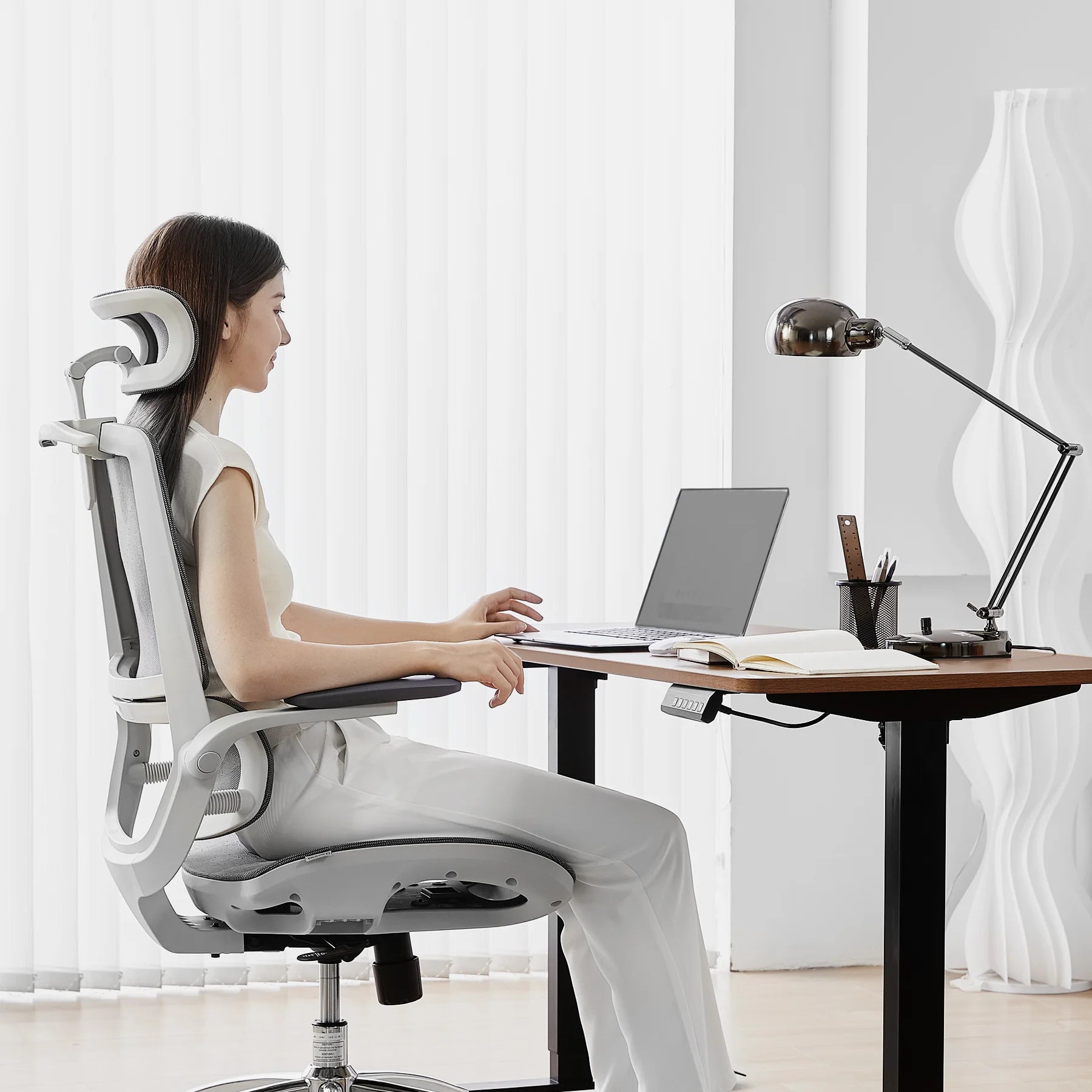 (NEW) Sihoo M59AS Ergonomic Office Chair with Dual-Section Backrest & 3D Flip-up Armrests